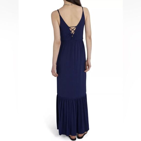 NWT Favorite Daughter The Weekend Blue Maxi Dress in Navy sz M 228$ - Picture 7 of 8
